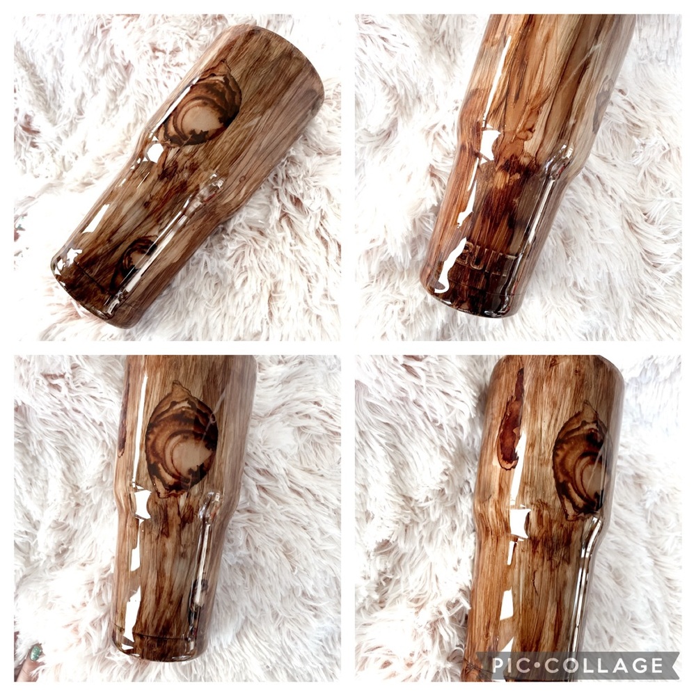Wood grain men’s custom stainless steel 30 ounce tumbler
